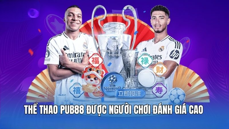 Thể thao PUB88 được người chơi đánh giá cao