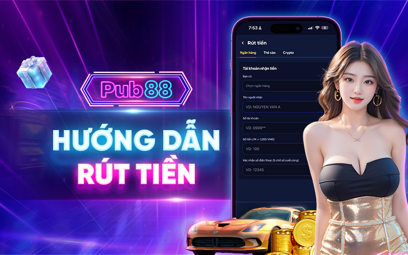 Người chơi có thể rút tiền PUB88 về tài khoản ngân hàng, Ví điện tử, Thẻ cào điện thoại, Tiền điện tử